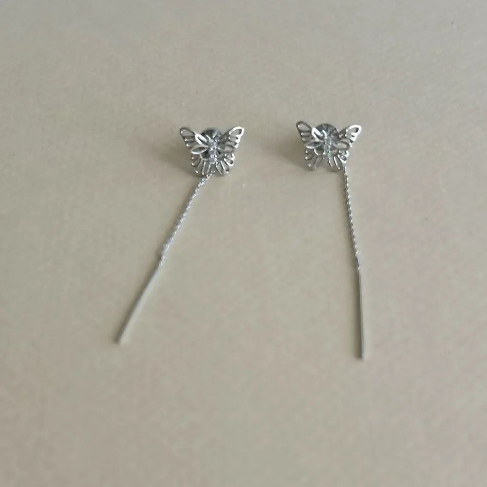 Butterfly Drop Earrings #2004 - Picture 4 of 7